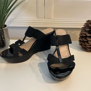 Charles David Black Sandals. Size 11. Worn once.  🌸